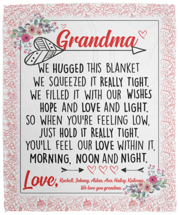 Rachell, Johnny, Aidan, Ava, Hailey, Kaileena.. We love you grandma. VPM Cozy Plush Fleece Blanket - 50x60