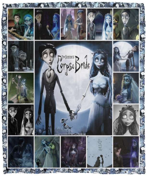 Corpse Bride Blanket, Tim Burton's Corpse Bride Fleece, Sherpa Blanket VPM Cozy Plush Fleece Blanket - 50x60