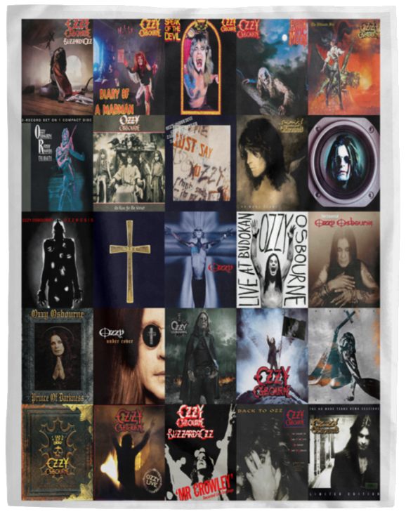 Ozzy Osbourne Blanket Fleece Sherpa Throw Quilt for Bedroom Living Room Sofa V3 - VPL Cozy Plush Fleece Blanket - 60x80