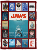 JAWS Blanket Horror Movie Quilt Halloween Fleece Sherpa Throw Soft and Warm VPS Cozy Plush Fleece Blanket - 30x40