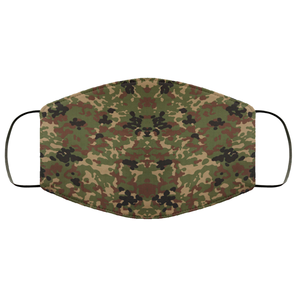 Flecktarn Camouflage Camo Pattern Reusable Washable Face Mask Women Men for Dust Protection