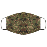 Flecktarn Camouflage Camo Pattern Reusable Washable Face Mask Women Men for Dust Protection