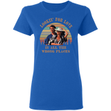 Lookin' for Love in All The Wrong Places Vintage Retro T-Shirt Country Music Bud Davis and Sissy Davis Urban Cowboy G500L Ladies' 5.3 oz. T-Shirt
