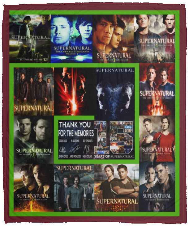 Supernatural Blanket, TV Series Quilt, Fleece, Sherpa Blanket VPM Cozy Plush Fleece Blanket - 50x60