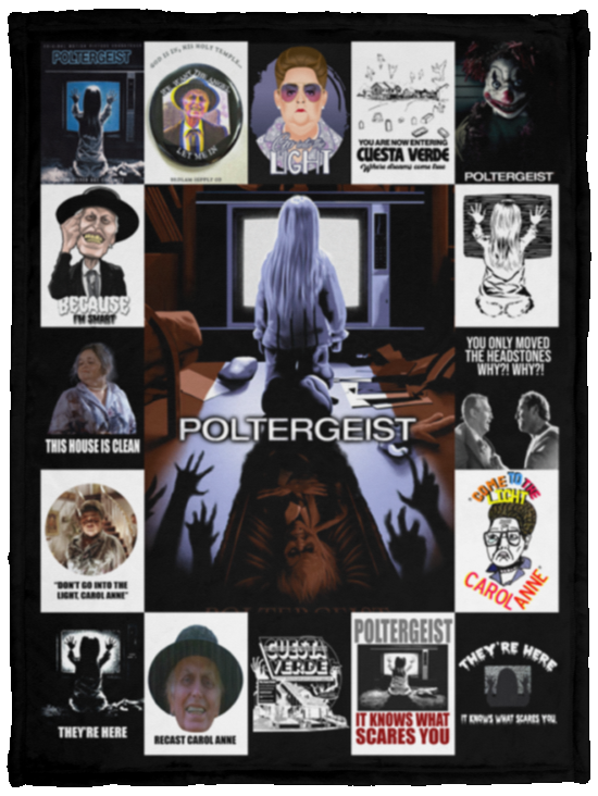 Poltergeist Blanket, Poltergeist Horror Movie Fleece, Sherpa Blanket VPS Cozy Plush Fleece Blanket - 30x40