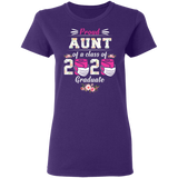 Proud Aunt of A Class of 2020 Graduate T-Shirt Quarantined Floral Shirt
