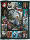 Alice In Wonderland Blanket Alice In Wonderland Quilt Fleece Sherpa Throw - VPS Cozy Plush Fleece Blanket - 30x40