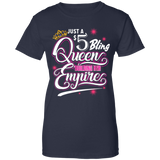 Mens Womens 5 Bling Queen Building Paparazzi Cool Black T-shirt