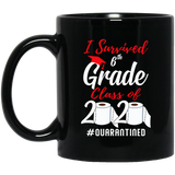 Graduation Coffee Mug 11oz - I Survived 6th Grade Class Of 2020 Quarantined - Funny Congratulations Quarantine Social Distancing Korona Gift For Student