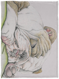 Sleepy English Bulldog Blanket Soft Fleece Throw Blanket Sleepy Bulldog Blanket - VPS Cozy Plush Fleece Blanket - 30x40