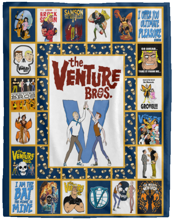 The Venture Bros Blanket, The Venture Bros TV Series Fleece, Sherpa Blanket VPL Cozy Plush Fleece Blanket - 60x80