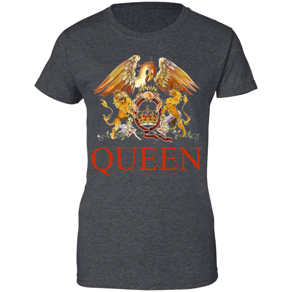 Queen women's Vintage Crest Logo T-shirt Freddie Rockstar Legend T-Shirt Vintage