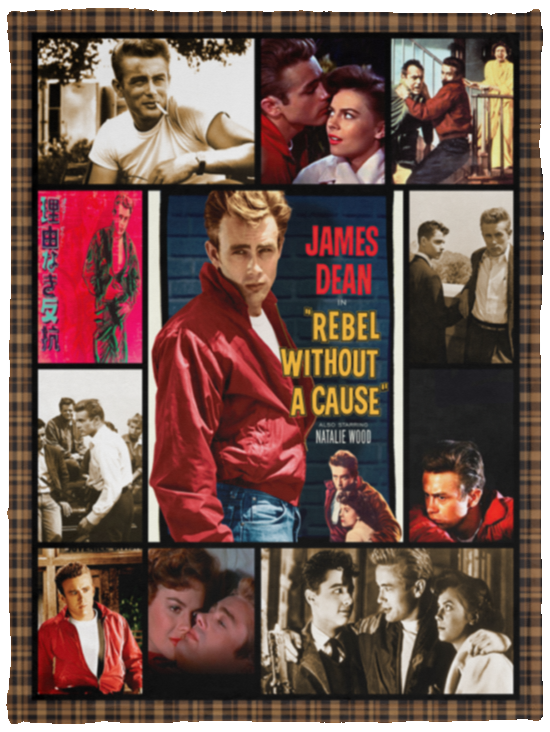 James Dean Rebel Without a Cause Fleece, Sherpa Blanket, James Dean Quilt VPS Cozy Plush Fleece Blanket - 30x40