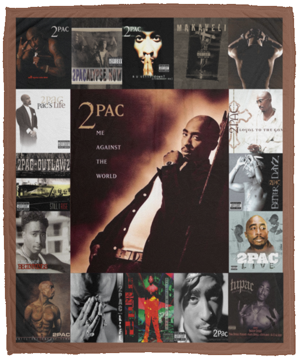 Tupac Shakur Blanket, 2Pac Rapper Fleece, Sherpa Blanket For Fans VPM Cozy Plush Fleece Blanket - 50x60