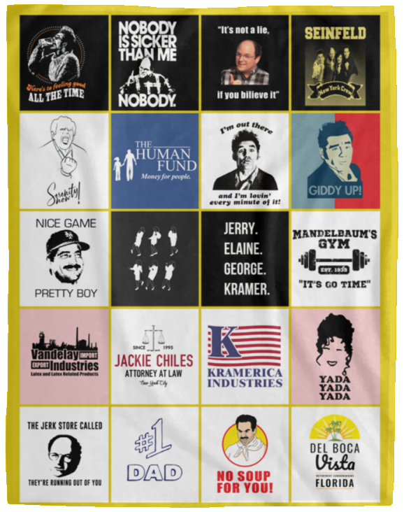 Seinfeld Blanket, Seinfeld TV Series Fleece, Sherpa Blanket Ver4 VPL Cozy Plush Fleece Blanket - 60x80
