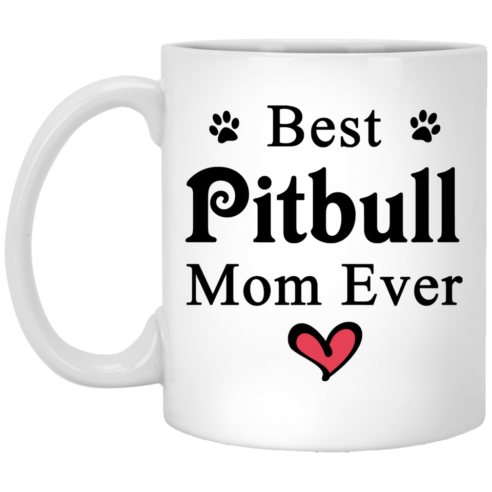 Jyotis - Best Pitbull Mom Ever Dog Puppy Supplies Gift Coffee Mug, Funny Dog Mug, Dog Mug, Coffee Mug for Dog Lover, Dog Coffee Mug, Dog Lover Gift 11oz