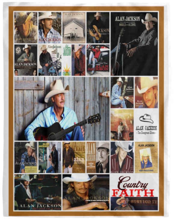 Alan Jackson #Bjan-2 3D Quilt Blanket Fleece Sherpa Throw Blanket Bedroom Sofa VPL Cozy Plush Fleece Blanket - 60x80