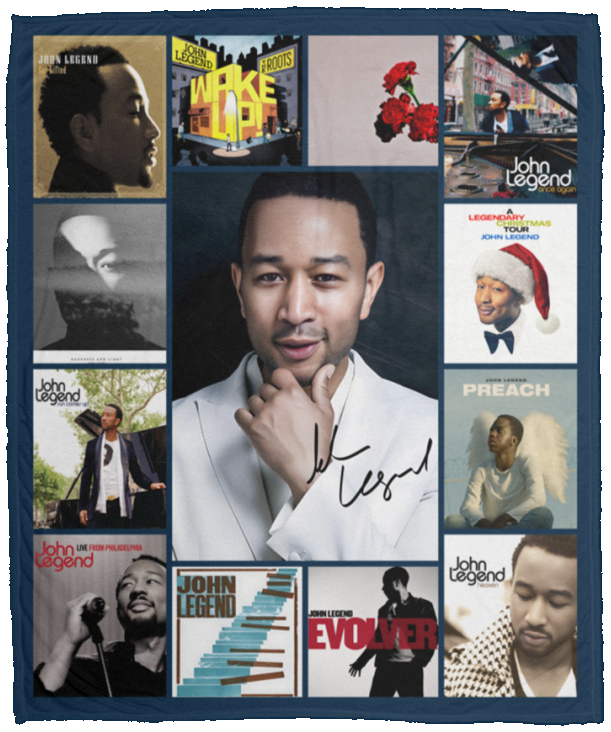 John Legend Blanket, John Legend Fleece, Sherpa Blanket For Fans VPM Cozy Plush Fleece Blanket - 50x60