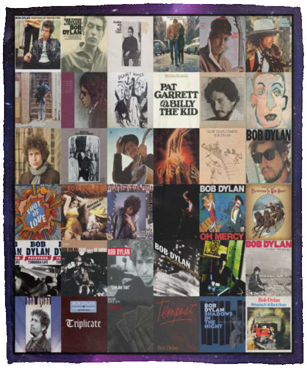 Bob Dylan Albums Quilt Fleece Sherpa Throw Blanket for Bedroom Living Room Sofa - VPM Cozy Plush Fleece Blanket - 50x60