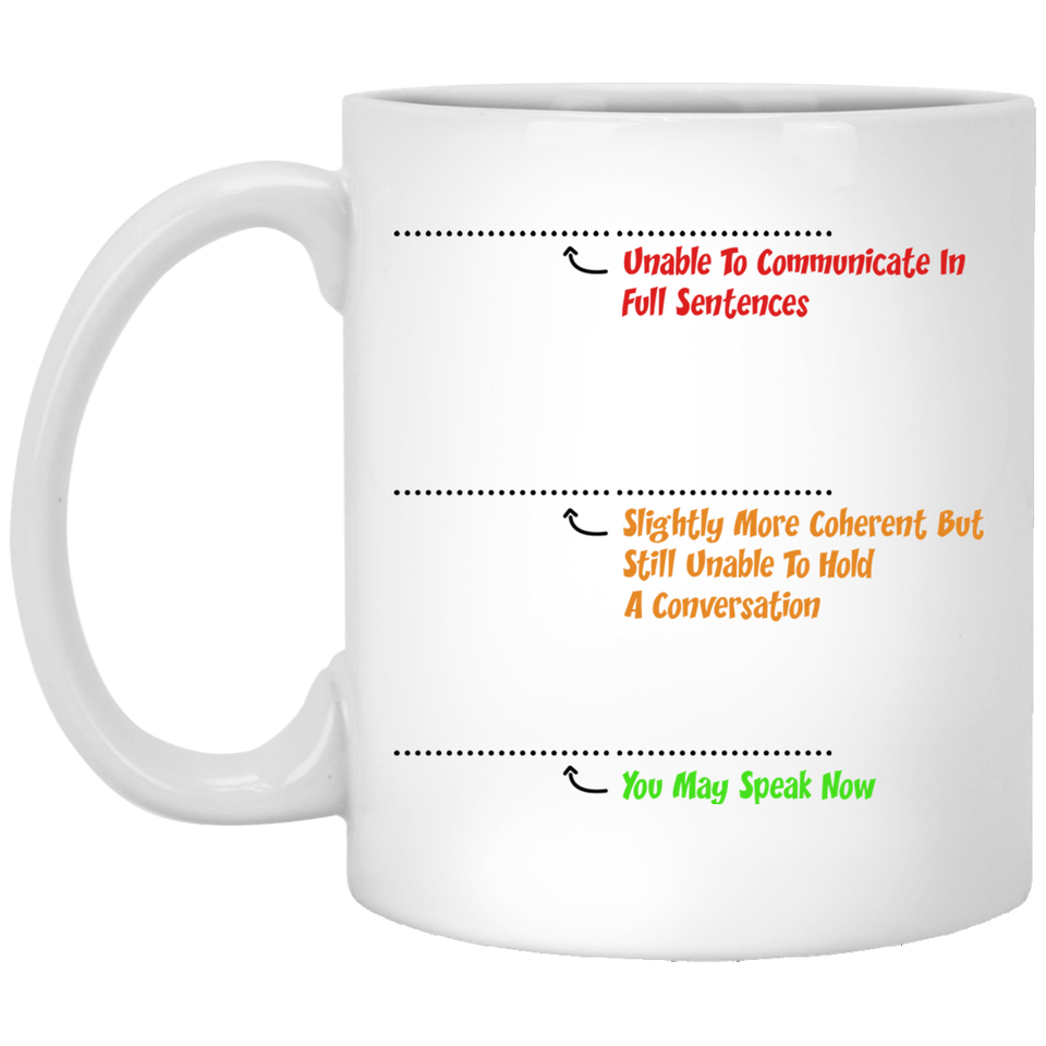 Unable To Communicate In Full Sentences. Funny You May Speak Now, Sorry I have to poop, Funny Inspirational and sarcasm, Funny Novelty and Gift Item 11Oz