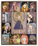 Stevie Nicks Blanket Fleece Sherpa Throw Quilt Blanket for Bedroom Sofa VPM Cozy Plush Fleece Blanket - 50x60