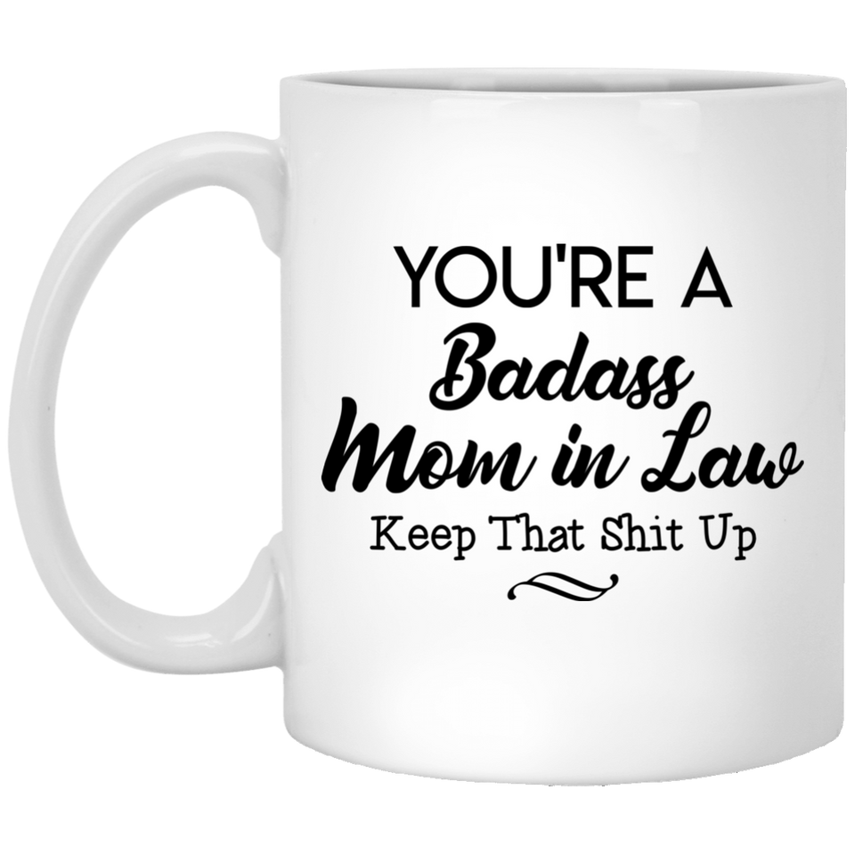 Jyotis - Parents In Law Gifts, Funny Mom Dad In Law BADASS From Daugher Son InLaws, Birthday Anniversary, Wedding Present Idea 11OZ