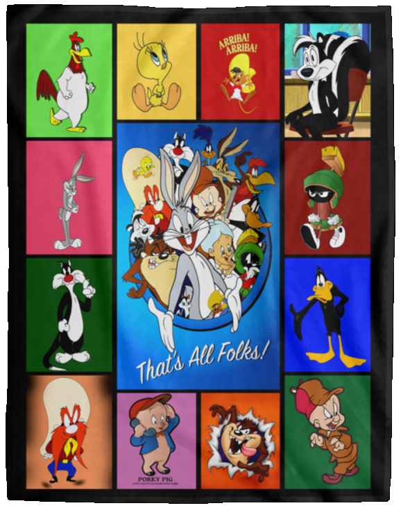 LOONEY TUNES Blanket Looney Tunes TV Series Quilt Fleece Sherpa Soft and Warm VPL Cozy Plush Fleece Blanket - 60x80