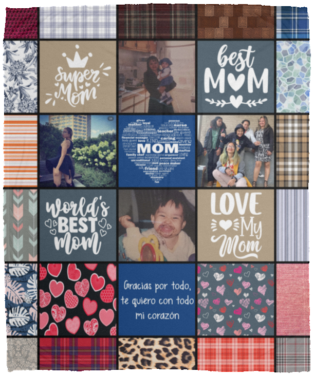 Gracias por todo, te quiero con todo mi corazón - VPM Cozy Plush Fleece Blanket - 50x60
