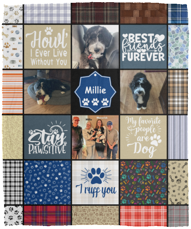 Millie  - VPM Cozy Plush Fleece Blanket - 50x60
