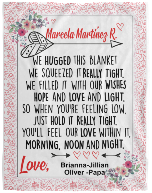 Brianna-Jillian-Oliver -Papa - VPL Cozy Plush Fleece Blanket - 60x80