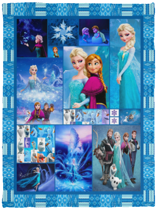 Frozen Fabric Blanket, Frozen Fabric Fleece, Sherpa Blanket - VPS Cozy Plush Fleece Blanket - 30x40