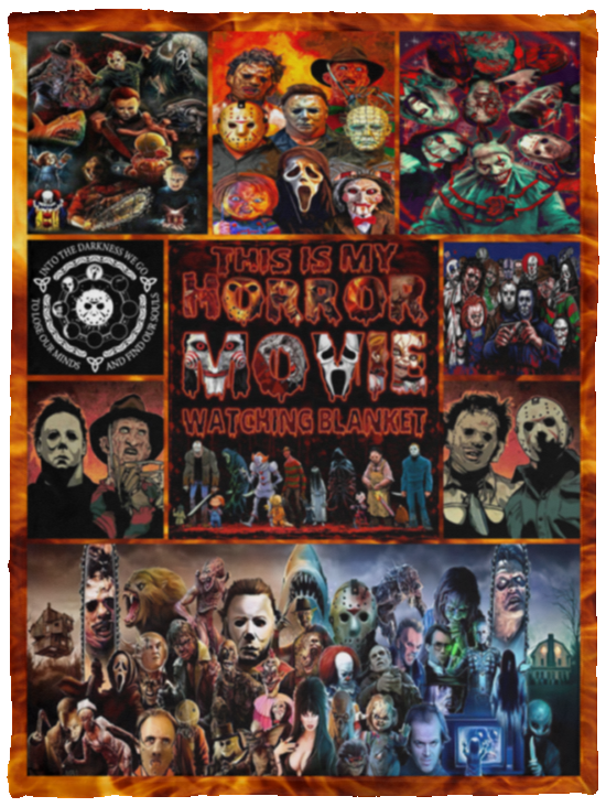 This is My Horror Movies Watching Blanket Horror Movie Characters Fleece Gift VPS Cozy Plush Fleece Blanket - 30x40