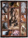 Horse Blanket, Horse 3D Fleece, Sherpa Blanket, Cute Horse Gift Ideas VPS Cozy Plush Fleece Blanket - 30x40