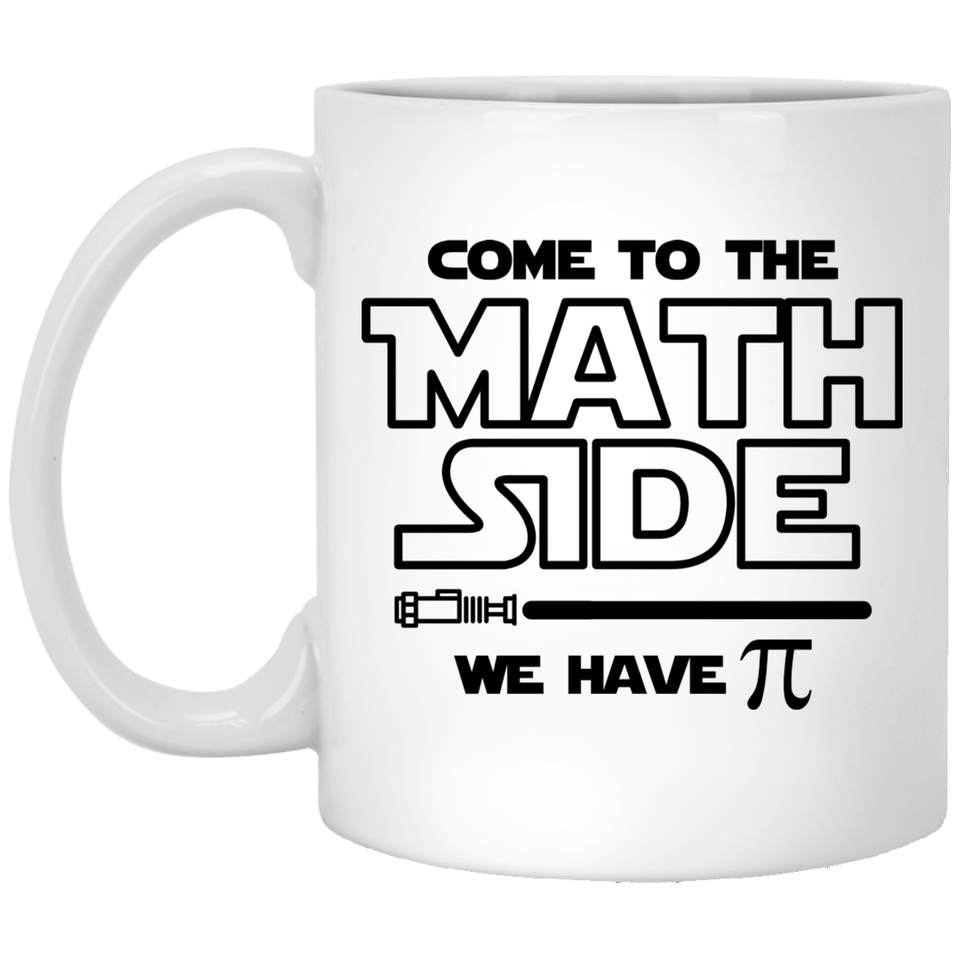Jyotis - Come to the Math Side. We Have Pi Coffee Mug, Math Coffee Mug - Ceramic Gift for High School Teacher, Funny Star Wars Pi Day Joke, Nerd Mug, I Love Pi Mug, Nerd Humor, Geek Mug 11Oz