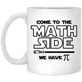 Jyotis - Come to the Math Side. We Have Pi Coffee Mug, Math Coffee Mug - Ceramic Gift for High School Teacher, Funny Star Wars Pi Day Joke, Nerd Mug, I Love Pi Mug, Nerd Humor, Geek Mug 11Oz
