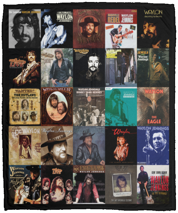Waylon Jennings Blanket Waylon Jennings For Fans Quilt Fleece Sherpa Throw - VPM Cozy Plush Fleece Blanket - 50x60