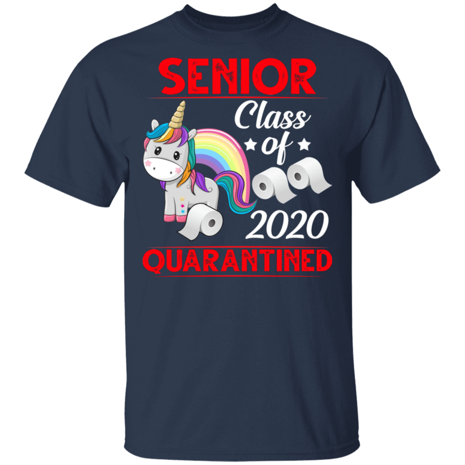 Senior Class of 2020 Quarantine T-Shirt Toilet Paper Graduation Unicorn