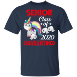 Senior Class of 2020 Quarantine T-Shirt Toilet Paper Graduation Unicorn