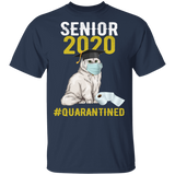 Senior 2020 Quarantine T-Shirt Class Of 2020 Graduation Grad Cat T Shirt