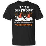 11th Birthday Shirt 2020 The Year When Shit Got Real Quarantined T-Shirt