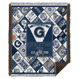 NCAA Georgetown Hoyas 3D Throw Blanket Quilt for Bedroom Living Room Sofa - WB56 Woven Blanket - 50x60