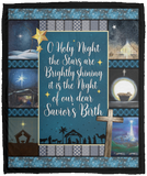 O holy Night The Stars... Blanket, Jesus Christmas Fleece or Sherpa Blankets - VPM Cozy Plush Fleece Blanket - 50x60
