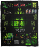 Monster Energy Blanket, Monster Energy Quilt, Fleece Blanket Bedroom Sofa VPM Cozy Plush Fleece Blanket - 50x60