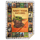 Baby Yoda Blanket Star Blanket Wars Blanket Mandalorian Blanket - Yoda Funny Blanket - Star-War Gift Idea for Men Women - Birthday Gift - Premium Mink Sherpa Blanket 60"x80"