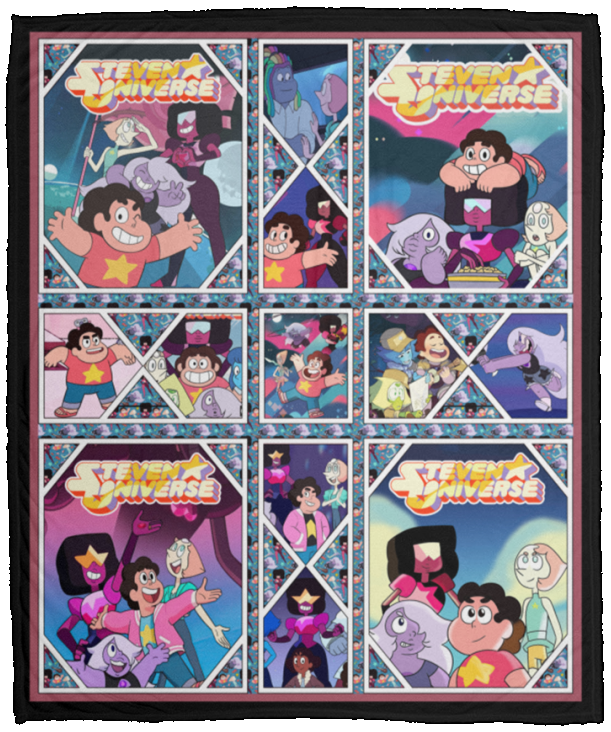 Steven Universe Blanket, Steven Universe TV Series Fleece, Sherpa Blanket VPM Cozy Plush Fleece Blanket - 50x60