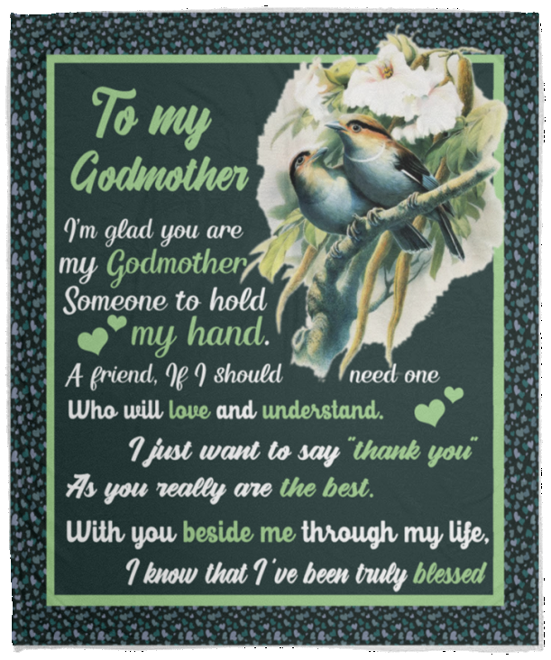 To My Godmother Blanket, To My Godmother Gift, Grandma Blanket Throw, Nana Blanket - Cozy Plush Fleece Blanket - 50"x60"