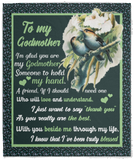 To My Godmother Blanket, To My Godmother Gift, Grandma Blanket Throw, Nana Blanket - Cozy Plush Fleece Blanket - 50"x60"