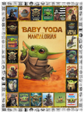 Baby Yo-da Blanket Star-Wars Blanket Mandalorian Blanket - Yo-da Funny Blanket Gift Idea for Men Women - Birthday Gift - Cozy Plush Fleece Blanket - 30x40