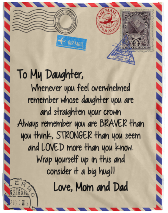 Love, Mom and Dad 60x80 VPL Cozy Plush Fleece Blanket - 60x80