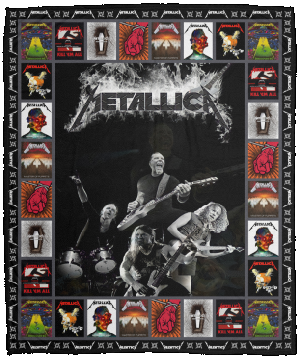 Metallica Blanket, Metallica Band Fleece, Sherpa Blanket For Fans VPM Cozy Plush Fleece Blanket - 50x60